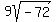 9sqrt%28-72%29