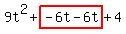 \"9t%5E2%2Bhighlight%28-6t-6t%29%2B4\"