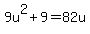 9u%5E2%2B9=82u