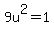 9u%5E2=1