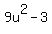 9u%5E2-3