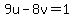 9u-8v=1