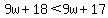 9w%2B18%3C9w%2B17
