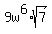 9w%5E6%2Asqrt%287%29