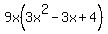 9x%283x%5E2-3x%2B4%29
