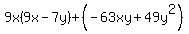 9x%289x-7y%29%2B%28-63xy%2B49y%5E2%29