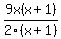 9x%28x%2B1%29%2F2%28x%2B1%29