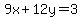9x%2B12y=3