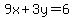 9x%2B3y+=+6