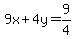 9x%2B4y=9%2F4