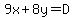 9x%2B8y=D