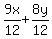 9x%2F12+%2B+8y%2F12