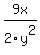 9x%2F2y%5E2
