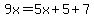 9x=5x%2B5%2B7