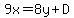 9x=8y%2BD
