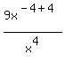 9x%5E%28-4%2B4%29%2Fx%5E4