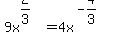 9x%5E%282%2F3%29+=+4x%5E%28-4%2F3%29