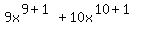 9x%5E%289%2B1%29%2B10x%5E%2810%2B1%29