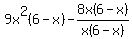 9x%5E2%286+-+x%29-8x%286+-+x%29%2F+x%286+-+x%29