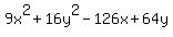 9x%5E2%2B16y%5E2-126x%2B64y