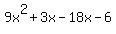 9x%5E2%2B3x-18x-6