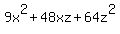 9x%5E2%2B48xz%2B64z%5E2