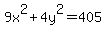 9x%5E2%2B4y%5E2=405