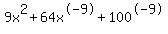 9x%5E2%2B64x%5E-9%2B100%5E-9