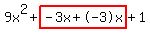 9x%5E2%2Bhighlight%28-3x%2B-3x%29%2B1