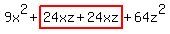 9x%5E2%2Bhighlight%2824xz%2B24xz%29%2B64z%5E2