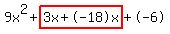 9x%5E2%2Bhighlight%283x%2B-18x%29%2B-6