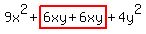 9x%5E2%2Bhighlight%286xy%2B6xy%29%2B4y%5E2