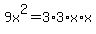 9x%5E2++=3%2A3%2Ax%2Ax