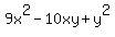 9x%5E2+-10xy+%2B+y%5E2