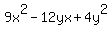 9x%5E2-12yx%2B4y%5E2