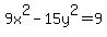 9x%5E2-15y%5E2=9