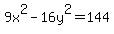 9x%5E2-16y%5E2=144