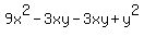 9x%5E2-3xy-3xy%2By%5E2