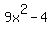 9x%5E2-4