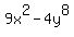 9x%5E2-4y%5E8