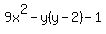 9x%5E2-y%28y-2%29-1