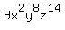 9x%5E2y%5E8z%5E14