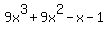 9x%5E3+%2B+9x%5E2-x-1