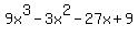 9x%5E3+-+3x%5E2+-+27x+%2B+9