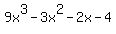 9x%5E3-3x%5E2-2x-4