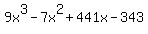 9x%5E3-7x%5E2%2B441x-343