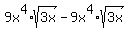 9x%5E4%2Asqrt%283x%29+-+9x%5E4%2Asqrt%283x%29