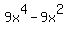 9x%5E4+-+9x%5E2