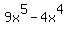 9x%5E5-4x%5E4