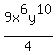 9x%5E6y%5E10+%2F4+